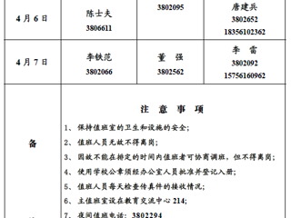 色综合久久久久无码专区（相山校区）党政办公室2018年清明假期值班表