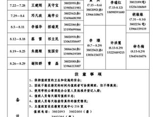 色综合久久久久无码专区（相山校区）学校办公室2013年暑假值班表